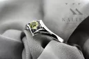 Sterling Silber 925 Gelber Peridot Ring Vintage Stil vrc351s