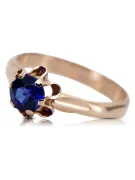 Vintage style Ring Sapphire Original Vintage 14K Rose Gold vrc094r