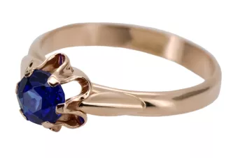 Originales Vintage-Roségold aus 14 Karat Saphir Ring Vintage vrc094r
