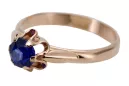 Vintage style Ring Sapphire Original Vintage 14K Rose Gold vrc094r