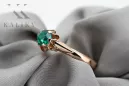 Vintage Handwerk Ring Smaragd Originales Vintage-Roségold aus 14 Karat vrc094r