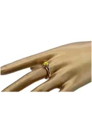 Original Vintage 14K Rose Gold Yellow Peridot Ring Vintage style vrc094r