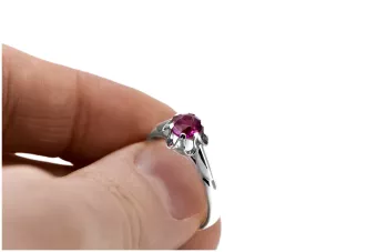 Sterling silver 925 Ruby Ring Vintage Jewlery vrc094s