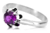 Vintage Jewlery Ring Amethyst Sterling silver 925 vrc094s