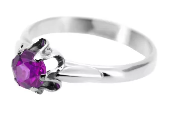 Sterling Silber 925 Amethyst Ring Vintage Handwerk vrc094s