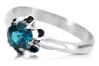 Aquamarine Sterling silver 925 Ring Vintage craft vrc094s
