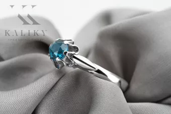 Aquamarine Sterling silver 925 Ring Vintage craft vrc094s