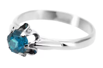 Aquamarine Sterling silver 925 Ring Vintage craft vrc094s