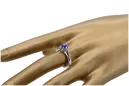 Ring Vintage Jewlery Sapphire Sterling silver 925 vrc094s