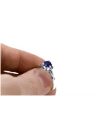 Ring Vintage Jewlery Sapphire Sterling silver 925 vrc094s