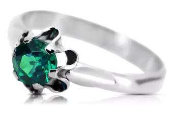 Ring Emerald Sterling silver 925 Vintage Jewlery vrc094s