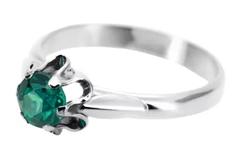 Ring Emerald Sterling silver 925 Vintage Jewlery vrc094s