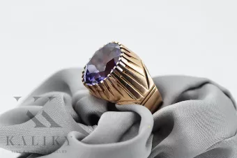 Ring Alexandrite Argent sterling rose or plaqué vrc048rp Russe Soviétique Vintage bijoux style