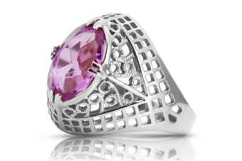 Ruso soviético rosa 14k 585 oro Alexandrite Ruby Esmeralda zafiro anillo Zircon vrc014