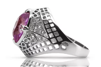 Ruso soviético rosa 14k 585 oro Alexandrite Ruby Esmeralda zafiro anillo Zircon vrc014