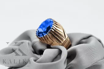 Ring Saphir Sterling Silber rosévergoldet Vintage Handwerk vrc048rp