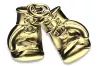 Man's 14k solid yellow gold boxing gloves pendant cpn012y