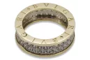 Russischer sowjetischer rosafarbener 14-karätiger 585-Gold-Vintage-Ring vrn001