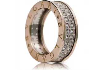 Anillo vintage ruso soviético rosa rosa 14k 585 oro vrn001