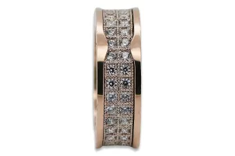 Rosie sovietică roz 14k 585 aur inel vintage vrn001