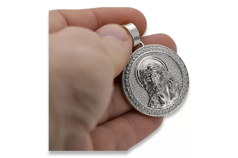 Colgante de icono de medallón de Jezus ★ https://zlotychlopak.pl/es/ ★ Oro 585 333 bajo precio