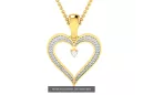 Yellow 14k gold beautiful diamond heart pendant cgcpc038yw