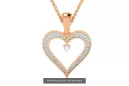 Красивый кулон в форме сердца с бриллиантами из розового золота 14 карат cgcpd038rw