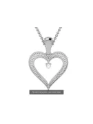 Weiß 14k gold schöne Diamant Herz Anhänger cgcpc038w
