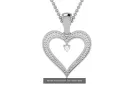 Weiß 14k gold schöne Diamant Herz Anhänger cgcpc038w
