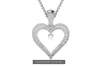 White 14k gold beautiful diamond heart pendant cgcpc038w