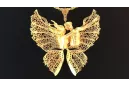 Zawieszka motyl z żółtego białego 14k złota wisiorek z kamieniami cgcpc044yw