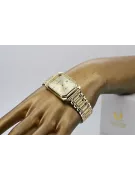 Ceas bărbătesc de aur 14K Geneva, cuarţ japonez, 36.8mm