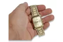 Ceas bărbătesc de aur 14K Geneva, cuarţ japonez, 36.8mm