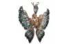 Rose pink 14k gold beautiful butterfly alexandrite emerald sapphire ruby zircon pendant cgcpc045r
