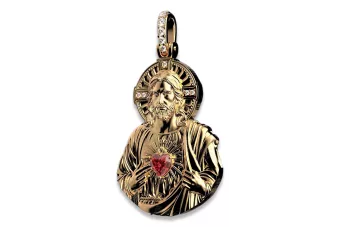 Jezus медальон кулон ★ https://zlotychlopak.pl/ru/ ★ Золото 585 333 низкая цена