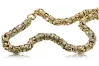 Galben 14k aur bizantin solid bărbat femei lanț cc009y stil vintage