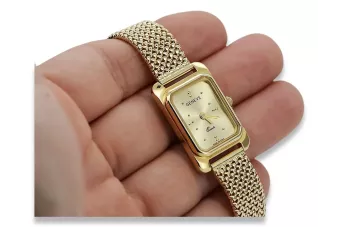 copia del reloj de pulsera Lady Geneve de oro amarillo de 14k 585 lw054ydg&lbw008y