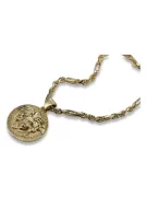 Медальйон у грецькому стилі Медуза та Корда Фігаро Золотий ланцюжок 14 карат cpn049y20&cc004y50