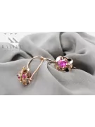 Des boucles d'oreilles Bijoux vintage Améthyste Or rose 14 carats vintage d'origine vec116r