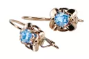 Original Vintage 14K Rose Gold Aquamarine Earrings Vintage vec116r