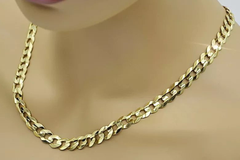 Žltý reťazec 14k zlato ★ https://zlotychlopak.pl/sk/ ★ GOLD 585 333 lacné