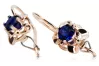 Vintage craft Earrings Sapphire Original Vintage 14K Rose Gold vec116r