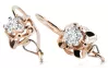 Vintage craft Earrings Zircon Original Vintage 14K Rose Gold vec116r