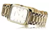 Жълт 14k 585 златен мъжки часовник Geneve mw001y&mbw009y
