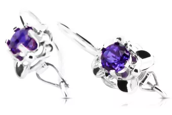 copie de cercei Vintage de argint 925 Alexandrite vec019s stil rus sovietic Vintage