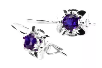 copie de cercei Vintage de argint 925 Alexandrite vec019s stil rus sovietic Vintage