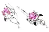 Vintage silver 925 amethyst earrings vec116s Russian Soviet style