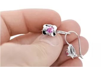 Vintage Silber 925 Amethyst Ohrringe vec116s russischen sowjetischen Stil
