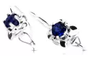 Vintage silver 925 Sapphire earrings vec116s Russian Soviet style
