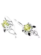 Plata vintage 925 pendientes de peridote amarillo vec116s estilo soviético ruso